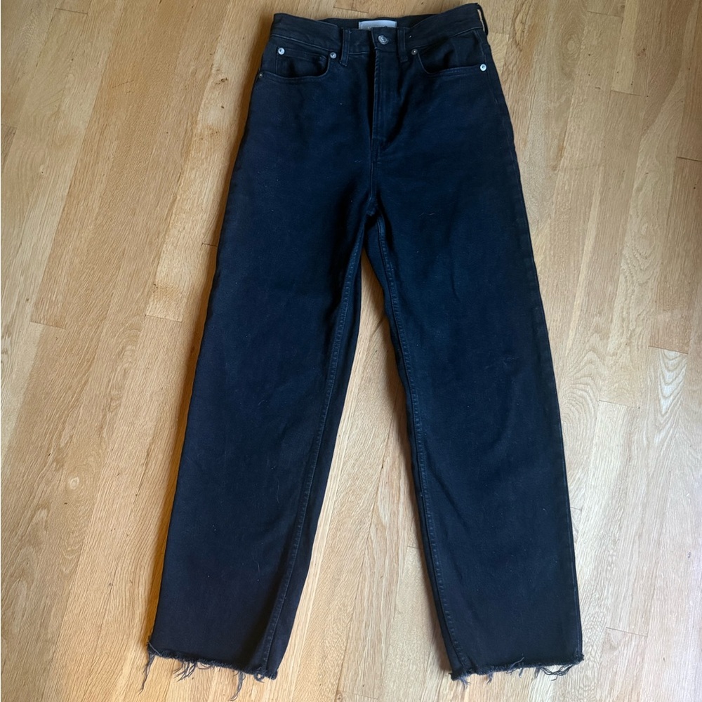 Everlane Way High Jean Organic Cotton Raw Hem Jeans